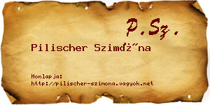 Pilischer Szimóna névjegykártya